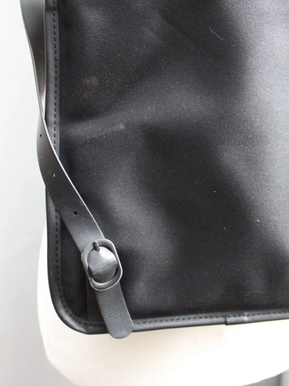 RAINS Micro Waterproof Backpack Black Carabiner Closure Unisex Work Outdoors